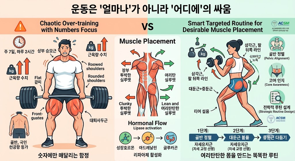 운동하는 부위의 중요성 탄탄한 몸매 만들기 이미지