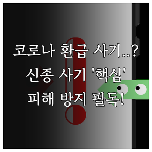 코로나 검사비 환급 사기 피해 확산 ..