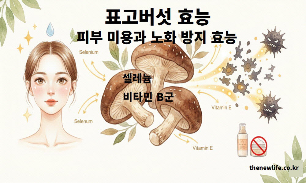 피부 미용과 노화 방지 항산화 작용하는 표고버섯 효능