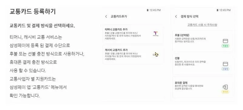 삼성페이 버스카드