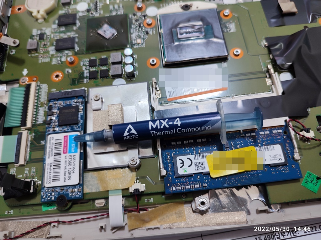 MX-4 서멀 컴파운드 재도포 작업