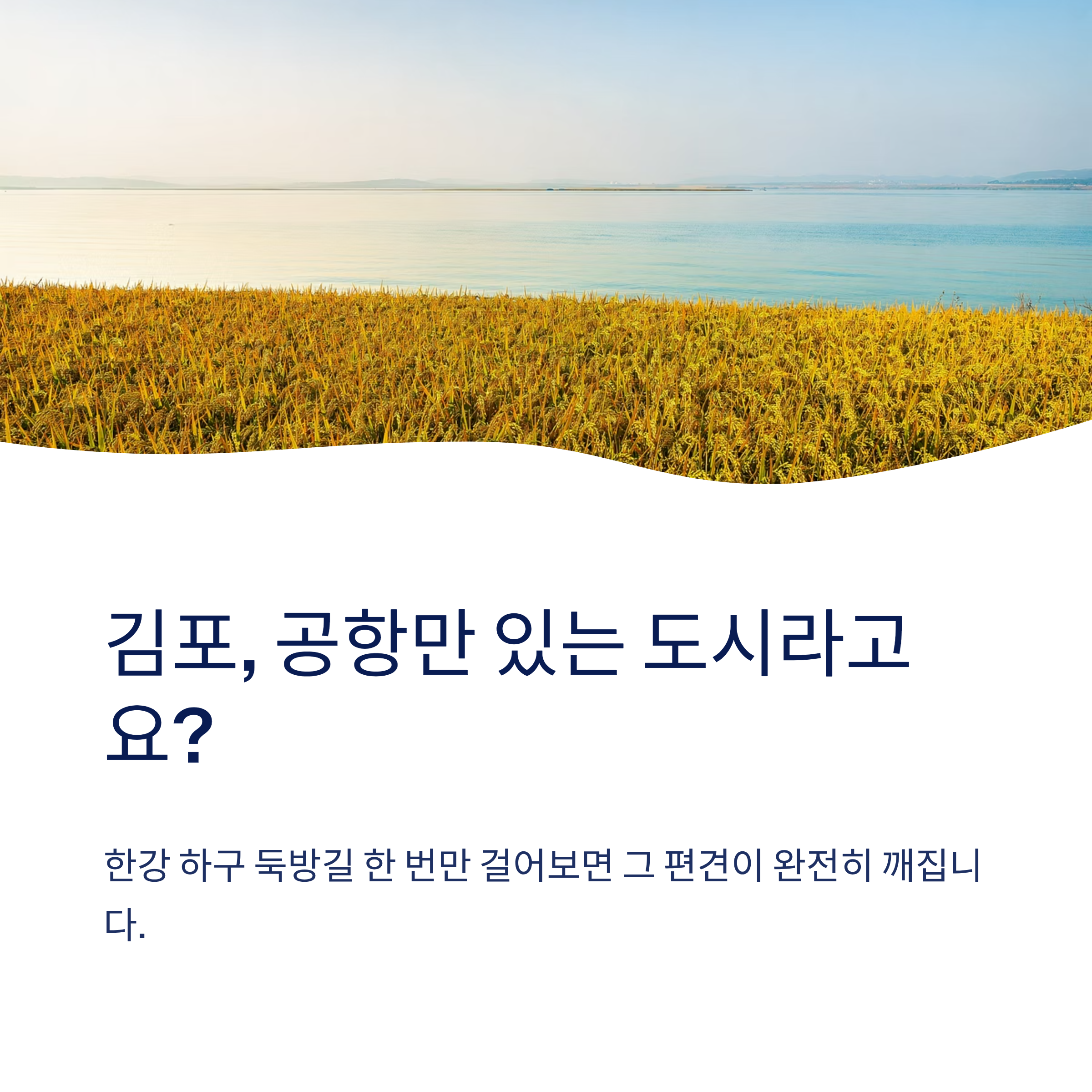 김포 근교 산책 달리기 트레킹 코스 추천 ❘ 한강 하구와 평야가 만드는 서울 옆 힐링 루트