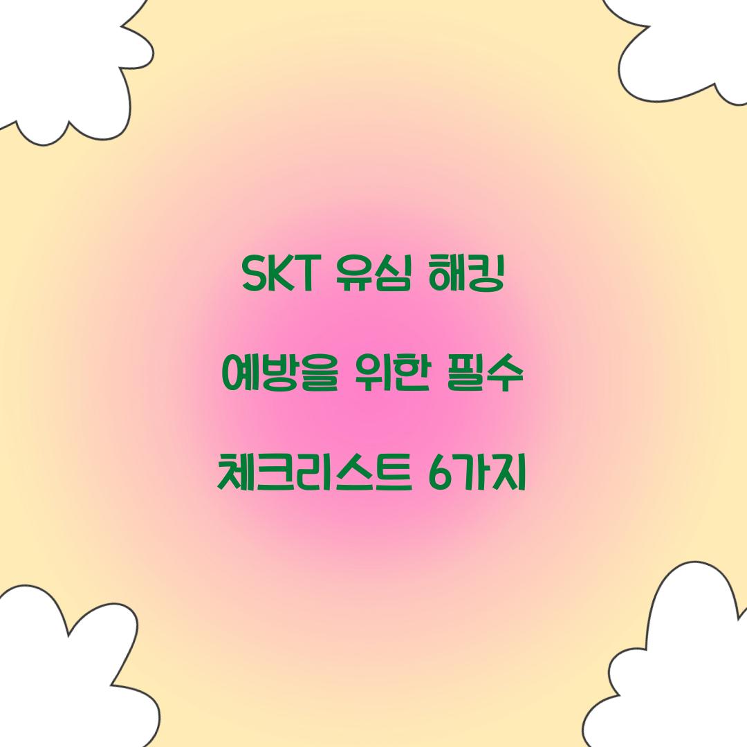 SKT 유심 해킹 예방