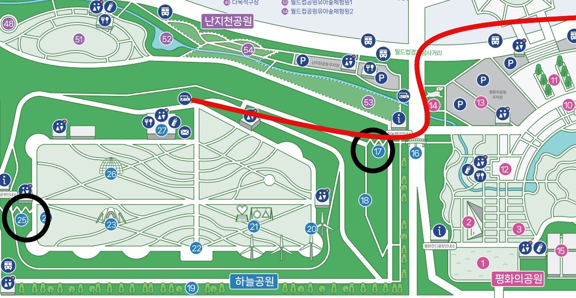하늘공원 가는 길