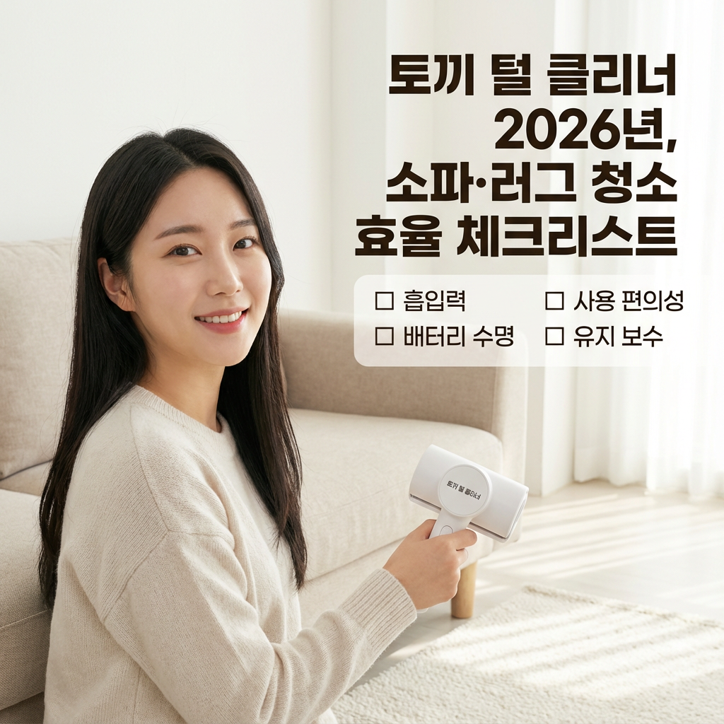 토끼 털 클리너 2026년 ｜ 소파&middot;러그 청소 효율 체크리스트