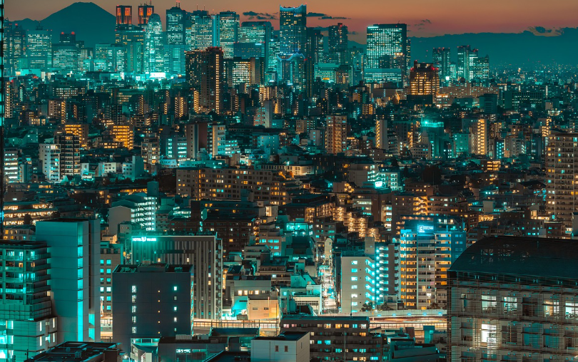 일본 도시 풍경 사진