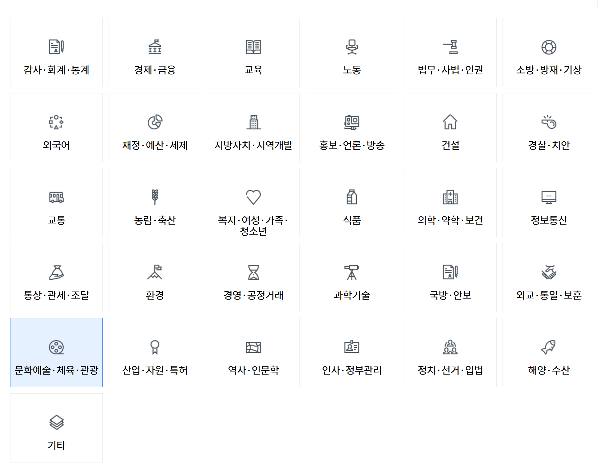 국민추천제 전문분야