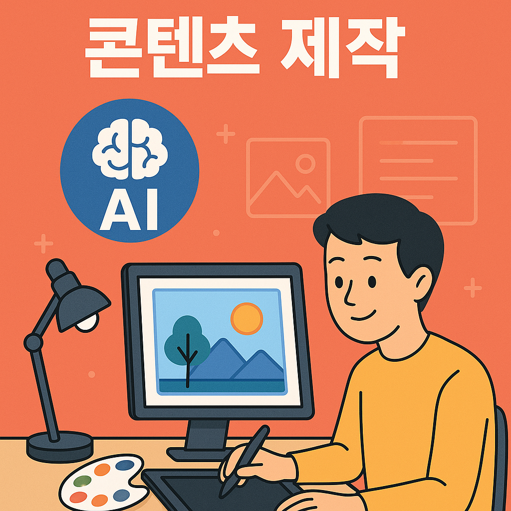 AI로 미디어콘텐츠 제작하는 이미지