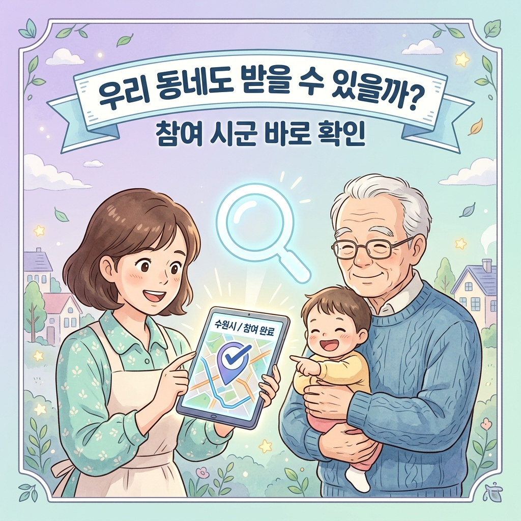 경기도 가족돌봄수당 참여 시군 리스트 소득 기준 모의계산 확인법