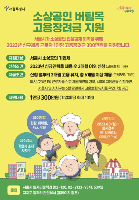 소상공인 버팀목 고용장려금