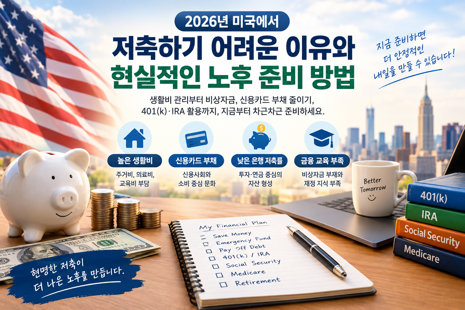 미국에서 저축이 어려운 진짜 이유와 현실적인 노후 준비 전략