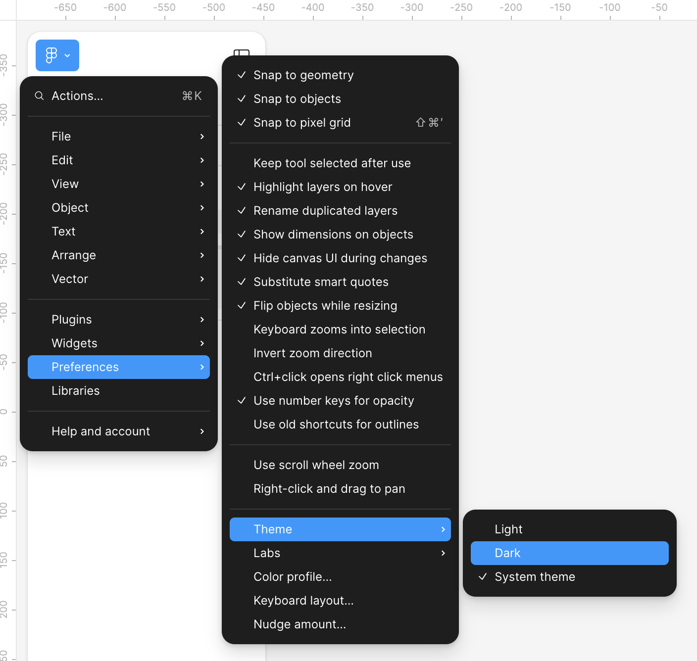 피그마 다크모드 설정 방법