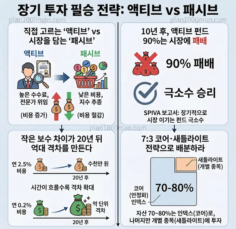 액티브 패시브 분할 전략 인포그래픽