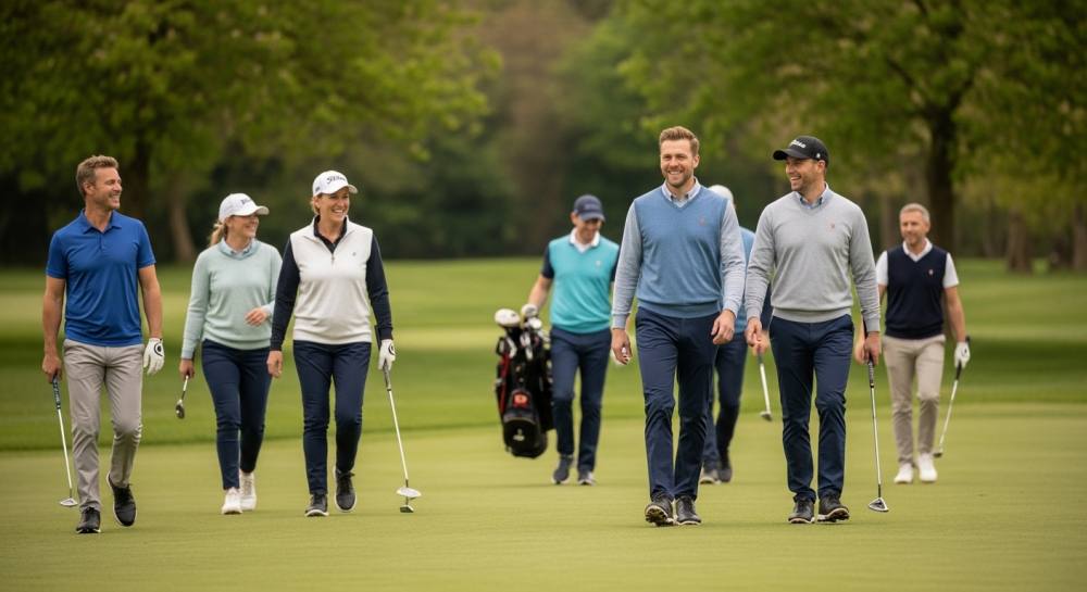 파크골프 즐기는 중장년층 사진