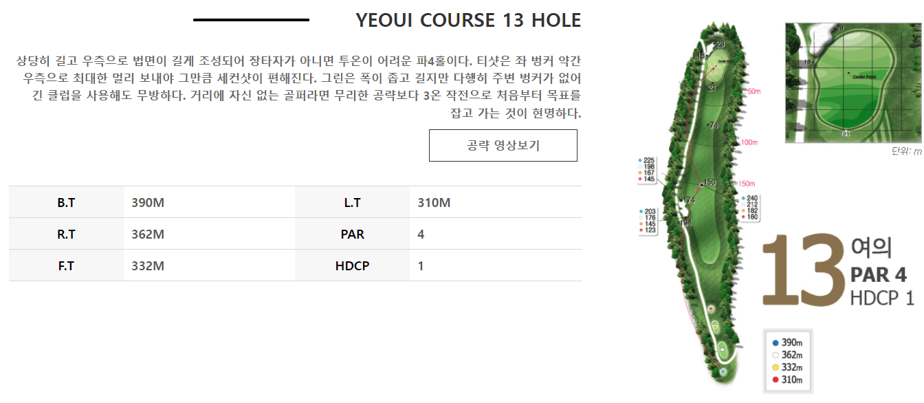 김해상록 골프클럽 여의코스 13