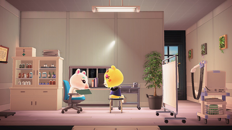 모동숲 해피홈 파라다이스 병원 인테리어