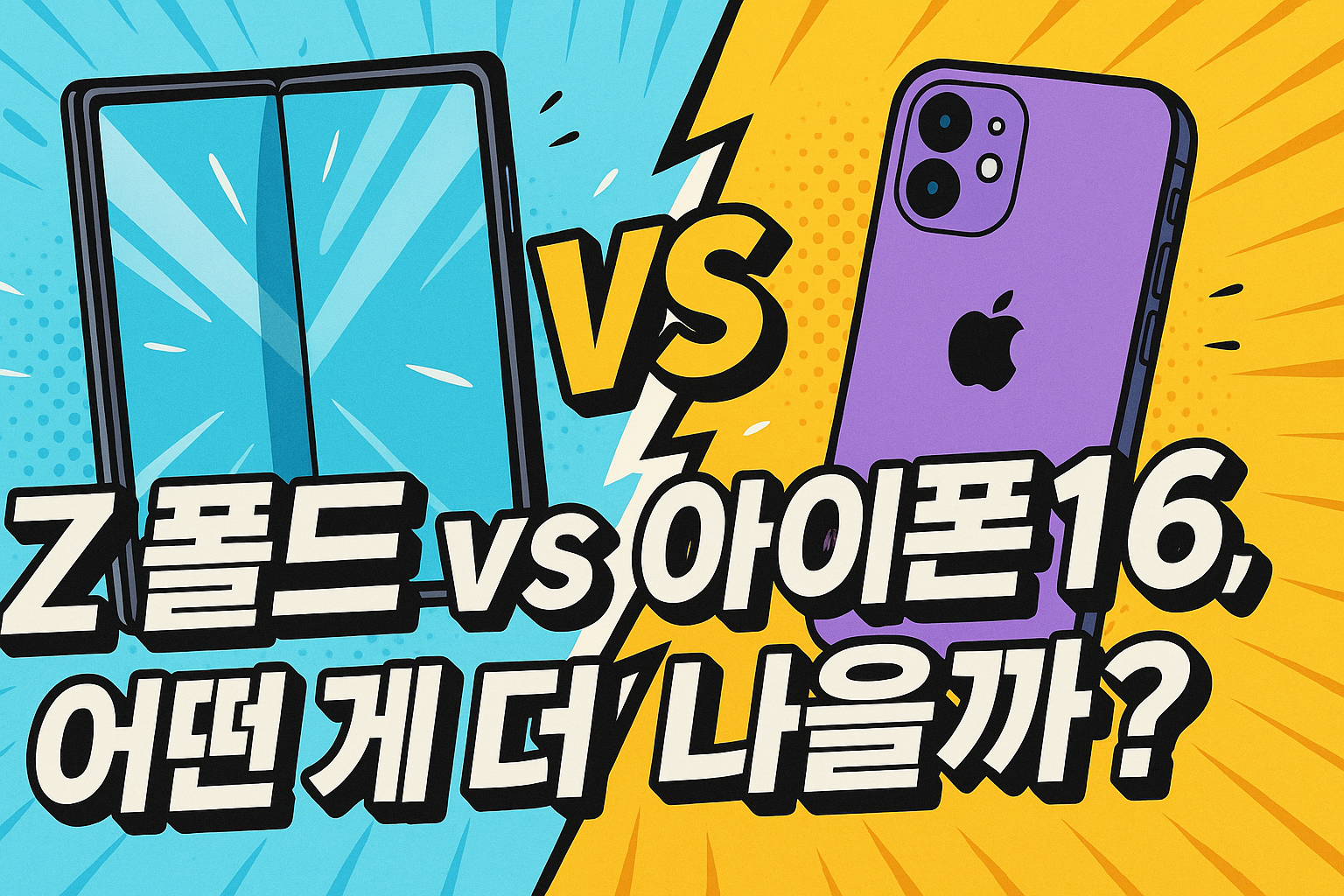 Z폴드 vs 아이폰16, 어떤 게 더 나을까? 관련사진