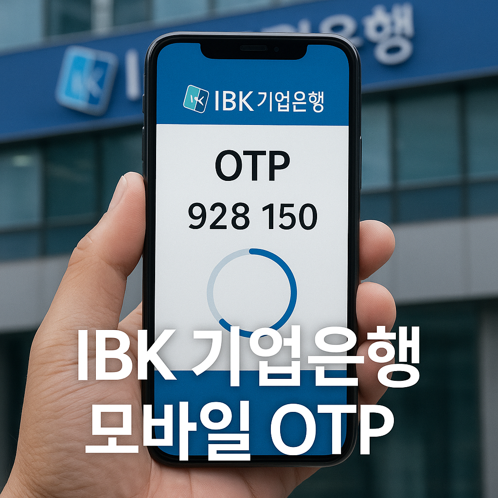 IBK 기업은행 모바일 OTP 자물쇠카드로 이체한도 증액하는 법 총정리!