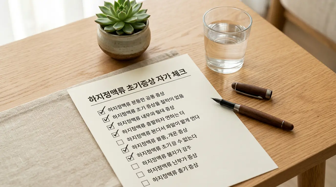 하지정맥류 초기증상 자가 체크