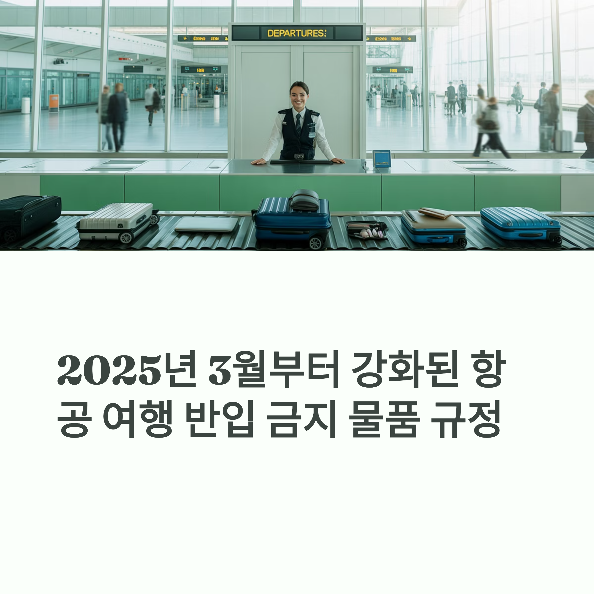 해외여행 시 보조배터리 등 기내 반입 금지 물품 규정