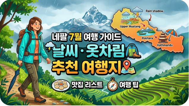 네팔 7월 날씨 옷차림 추천 여행지