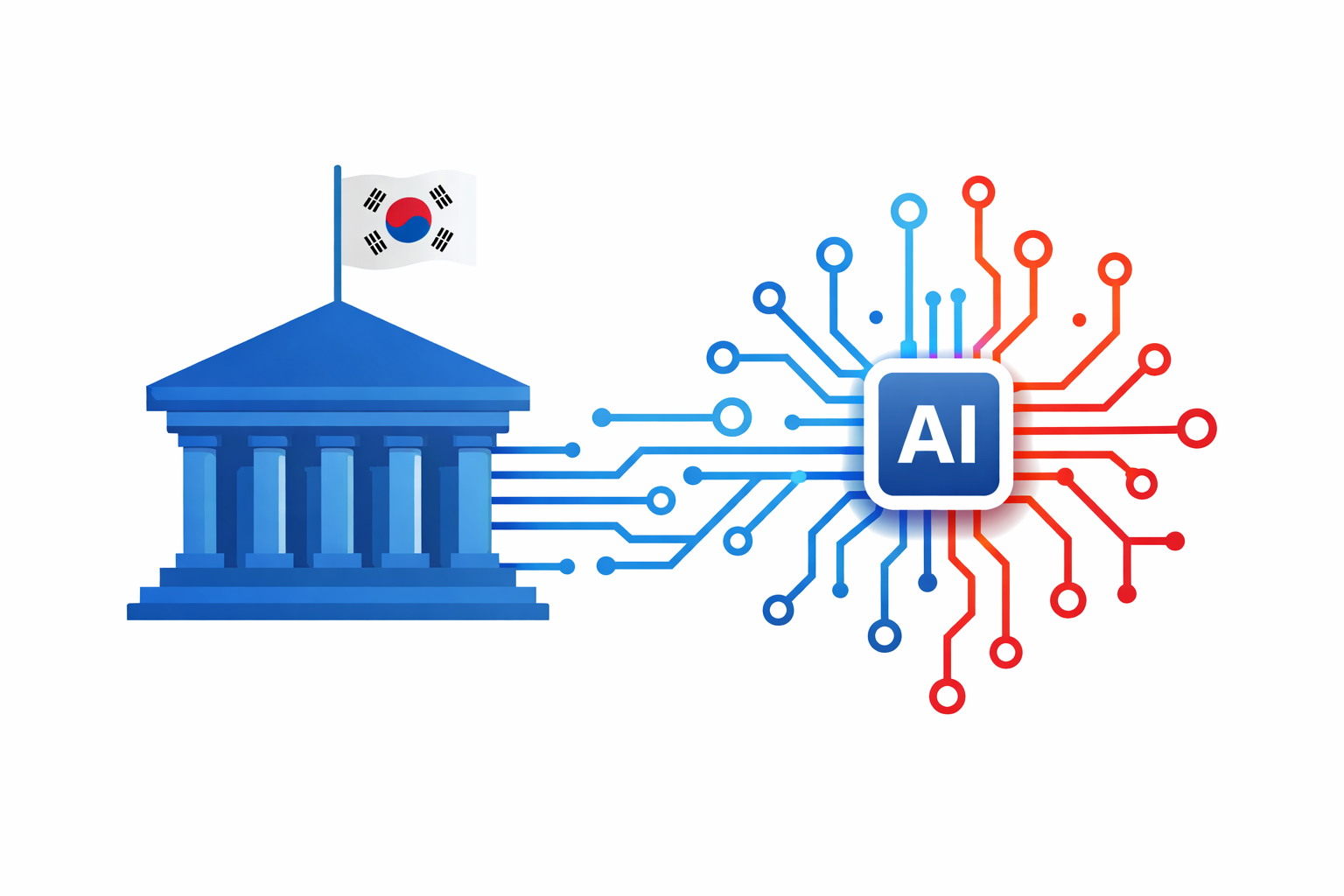 정부건물과 AI네트워크 연결