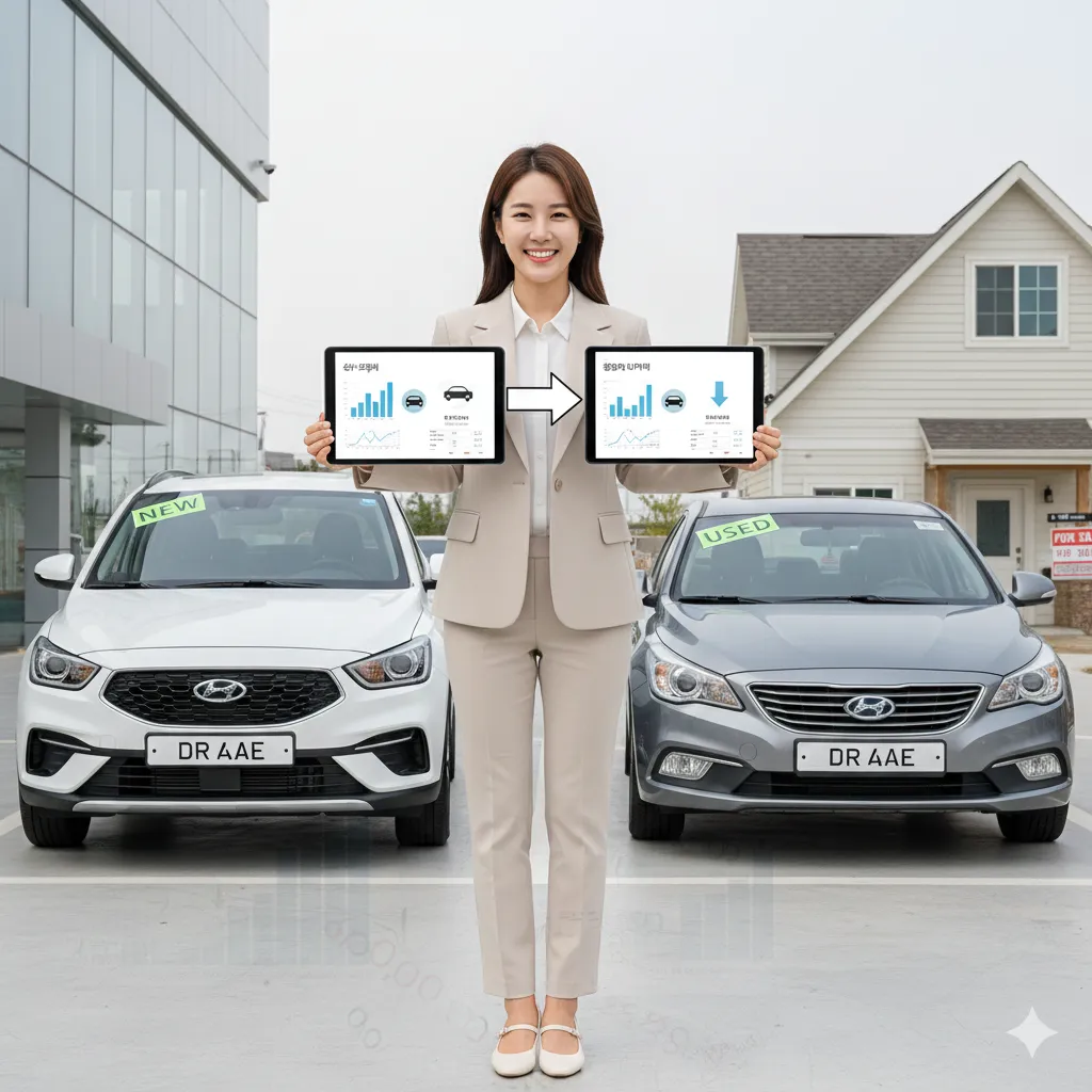 New car versus used car comparison showing price differences and value analysis for 2025