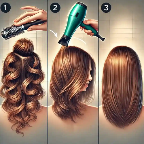 중단발레이어드컷 스타일링