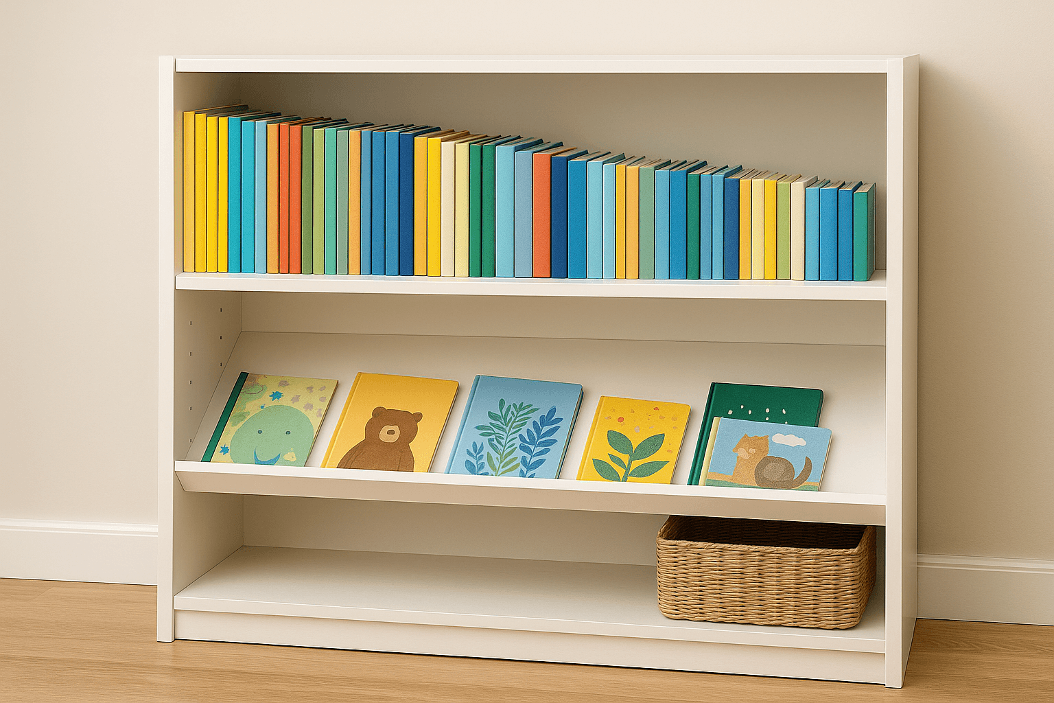 아이 스스로 유지하는 책장 정리 사진