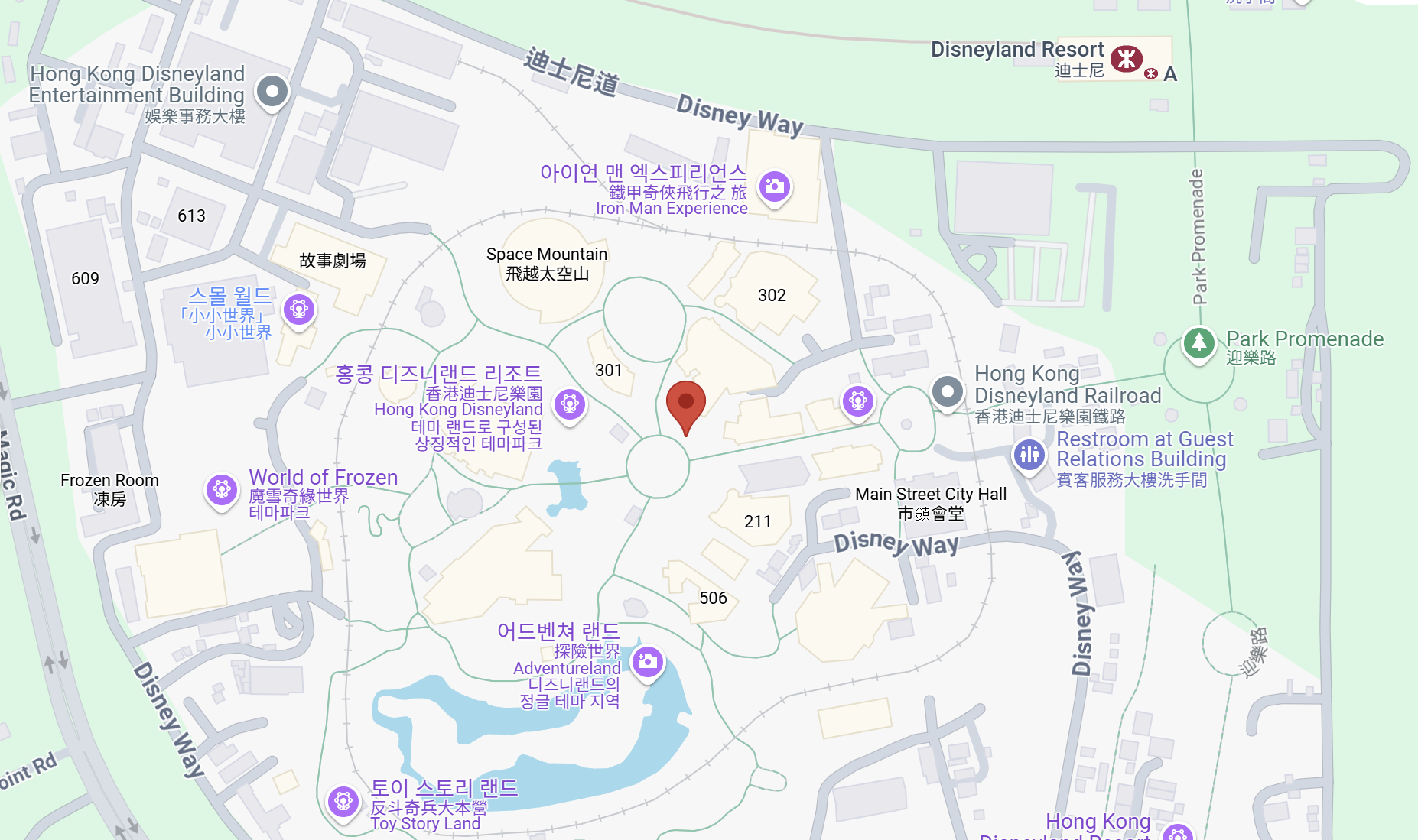 홍콩 디즈니랜드 지도