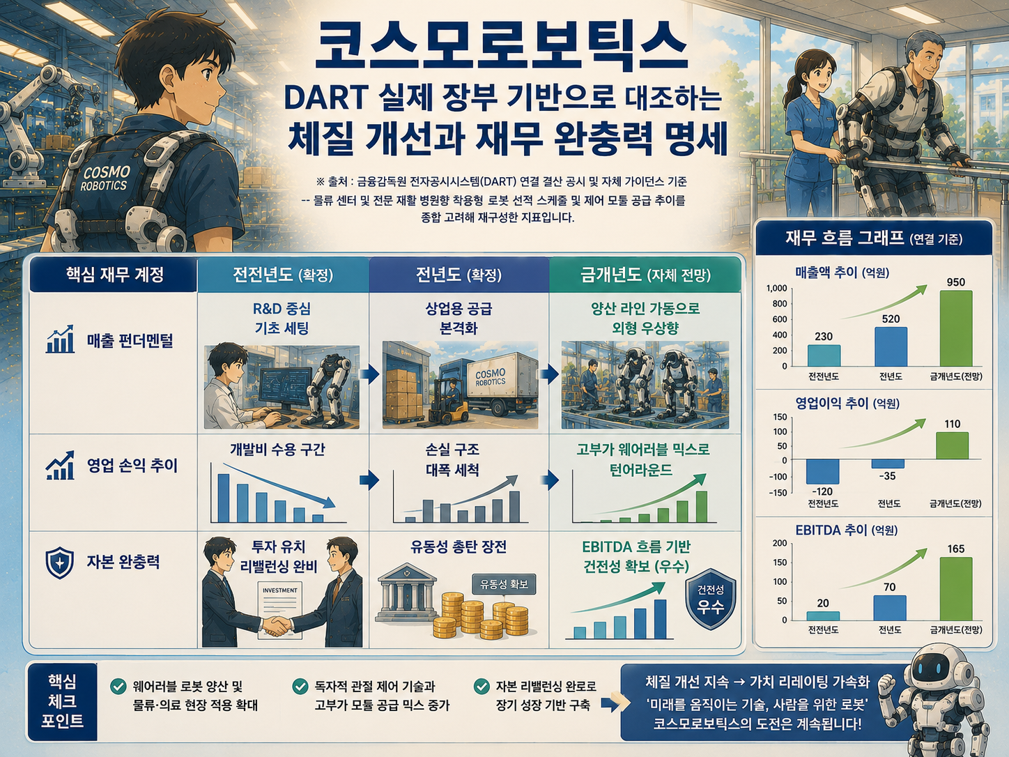 코스모로보틱스 재무 인포그래픽