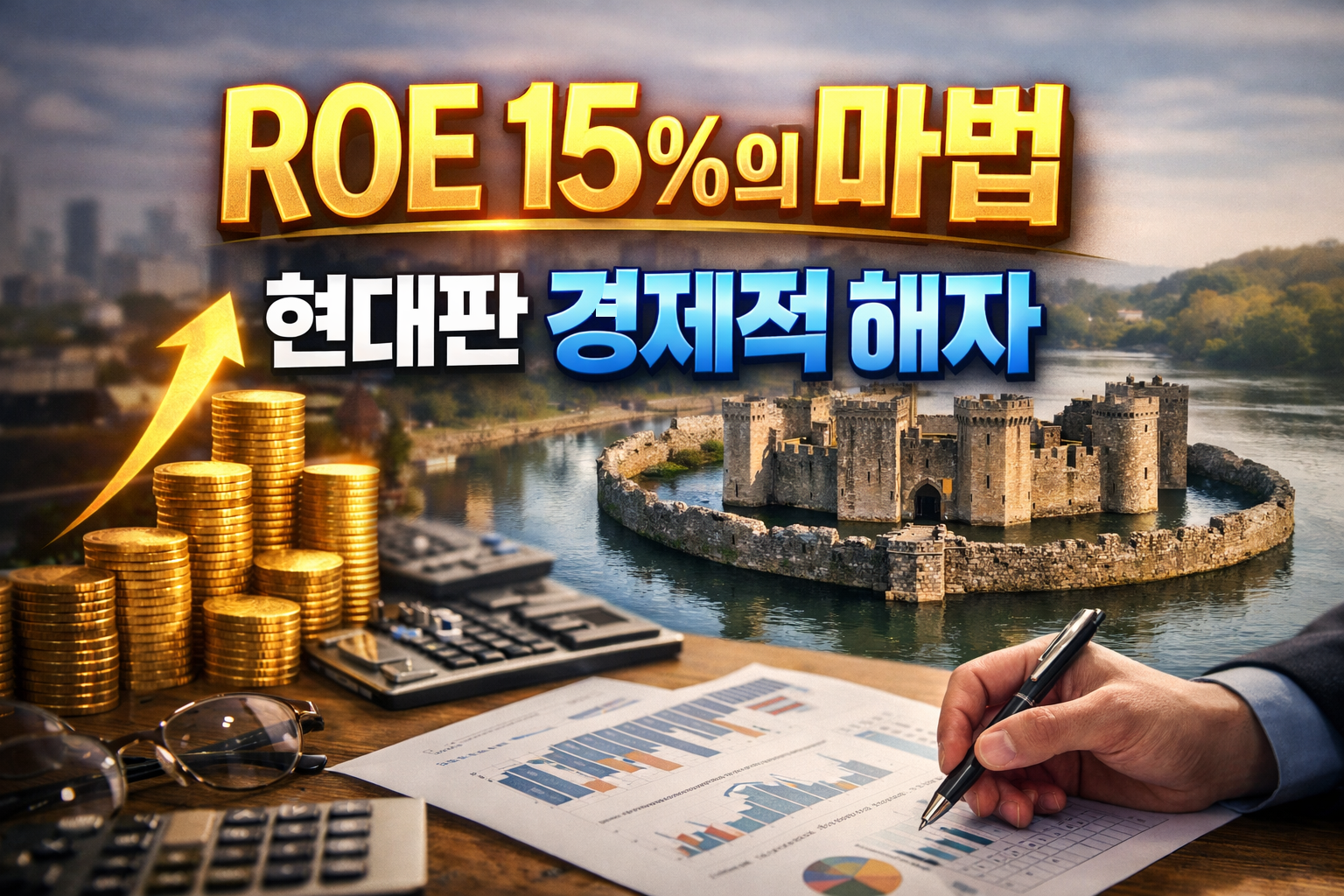 ROE 15% 이상 기업을 기준으로 본 현대판 경제적 해자 개념, 가치투자 핵심 지표 시각화