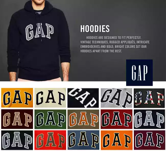 갭의 대표적인 아이템 후드티