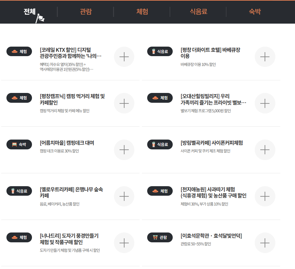 평창군 디지털관광주민증 혜택 안내 1