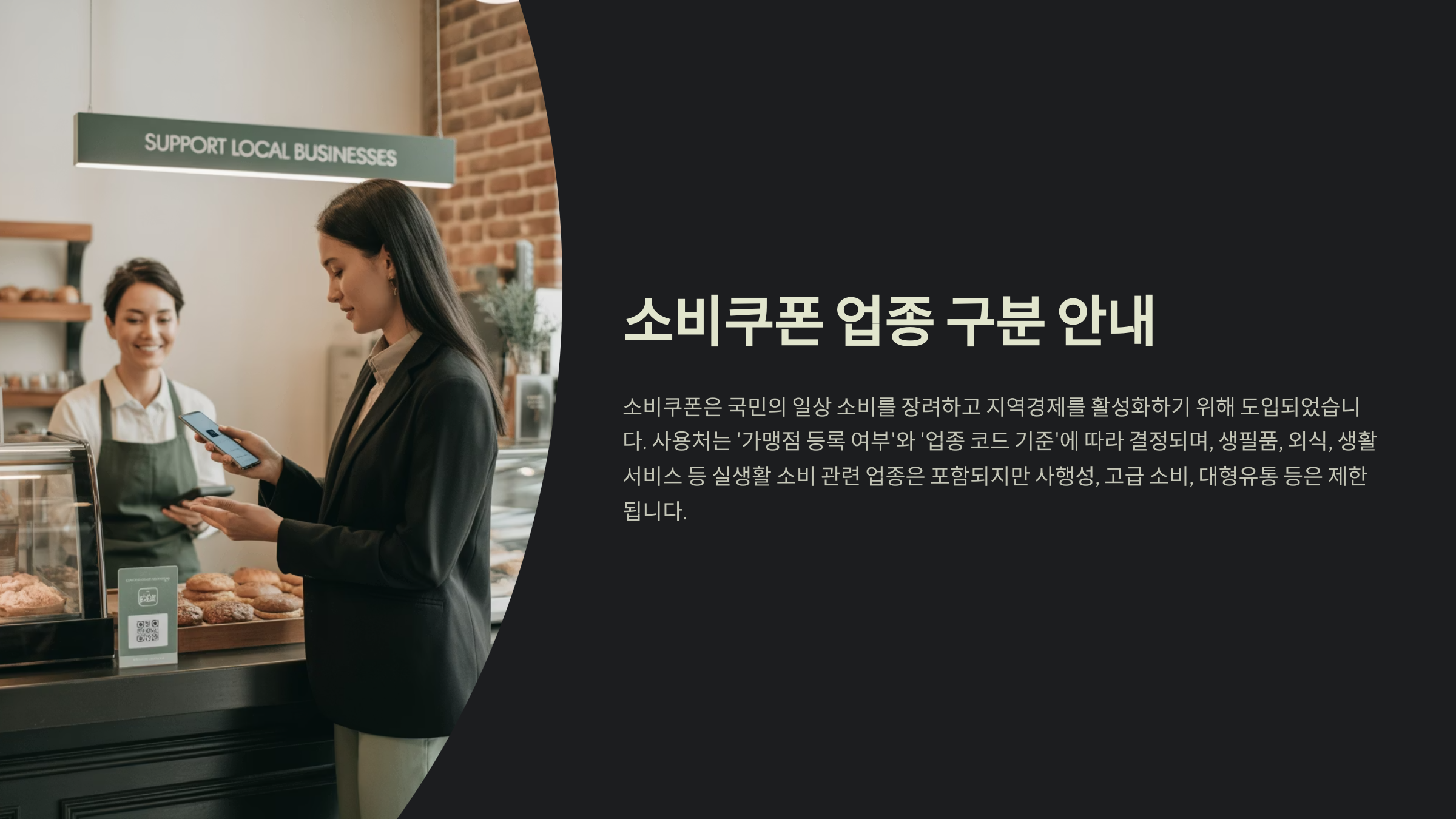 소비쿠폰 업종 구분 개요