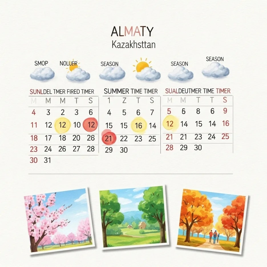 계절별 카자흐스탄 여행 적기 안내