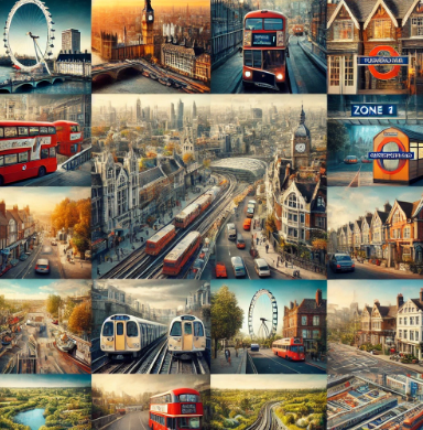 런던 존1~6 까지의 이미지를 모아둔 사진