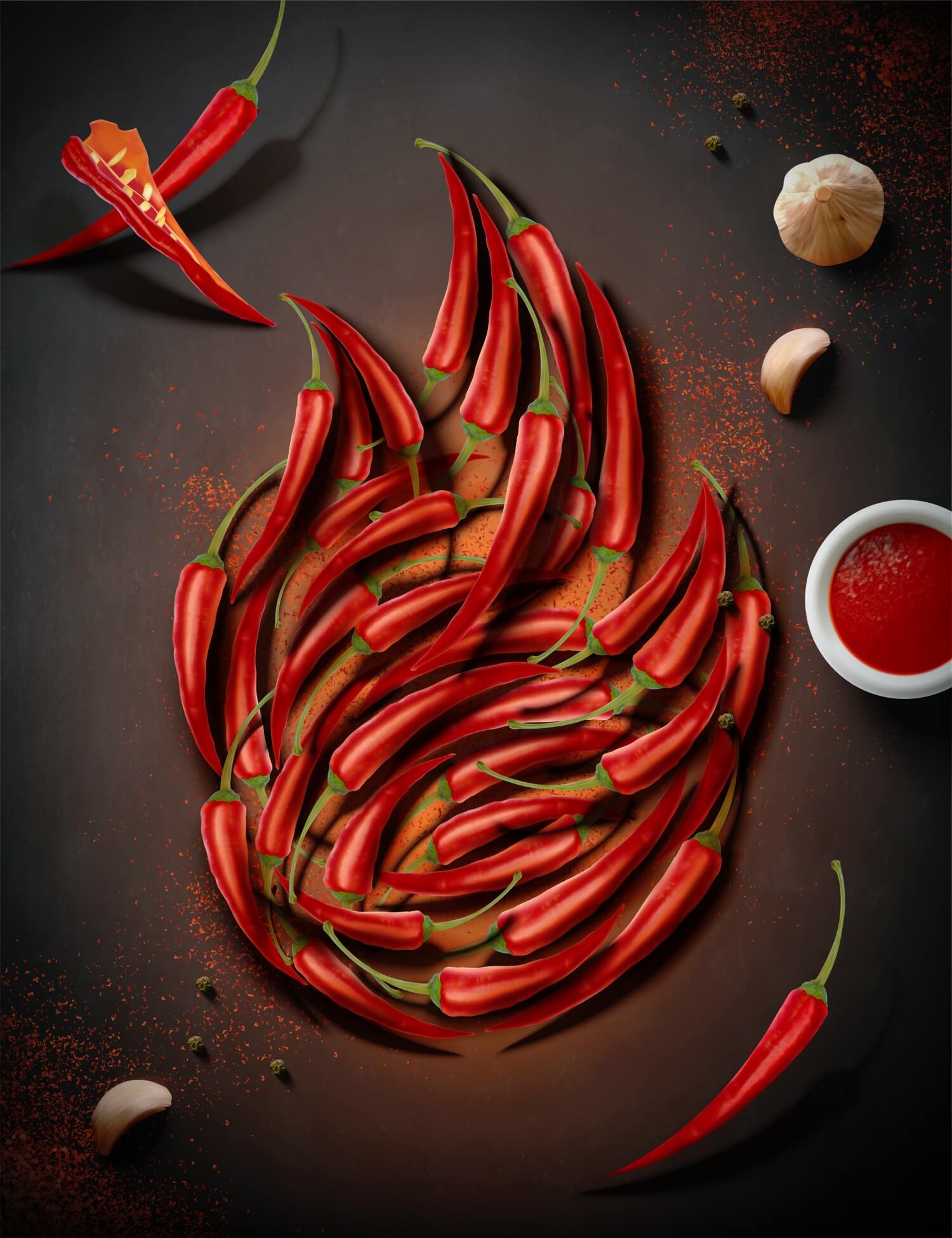 매운맛의-상징인-빨간-고추