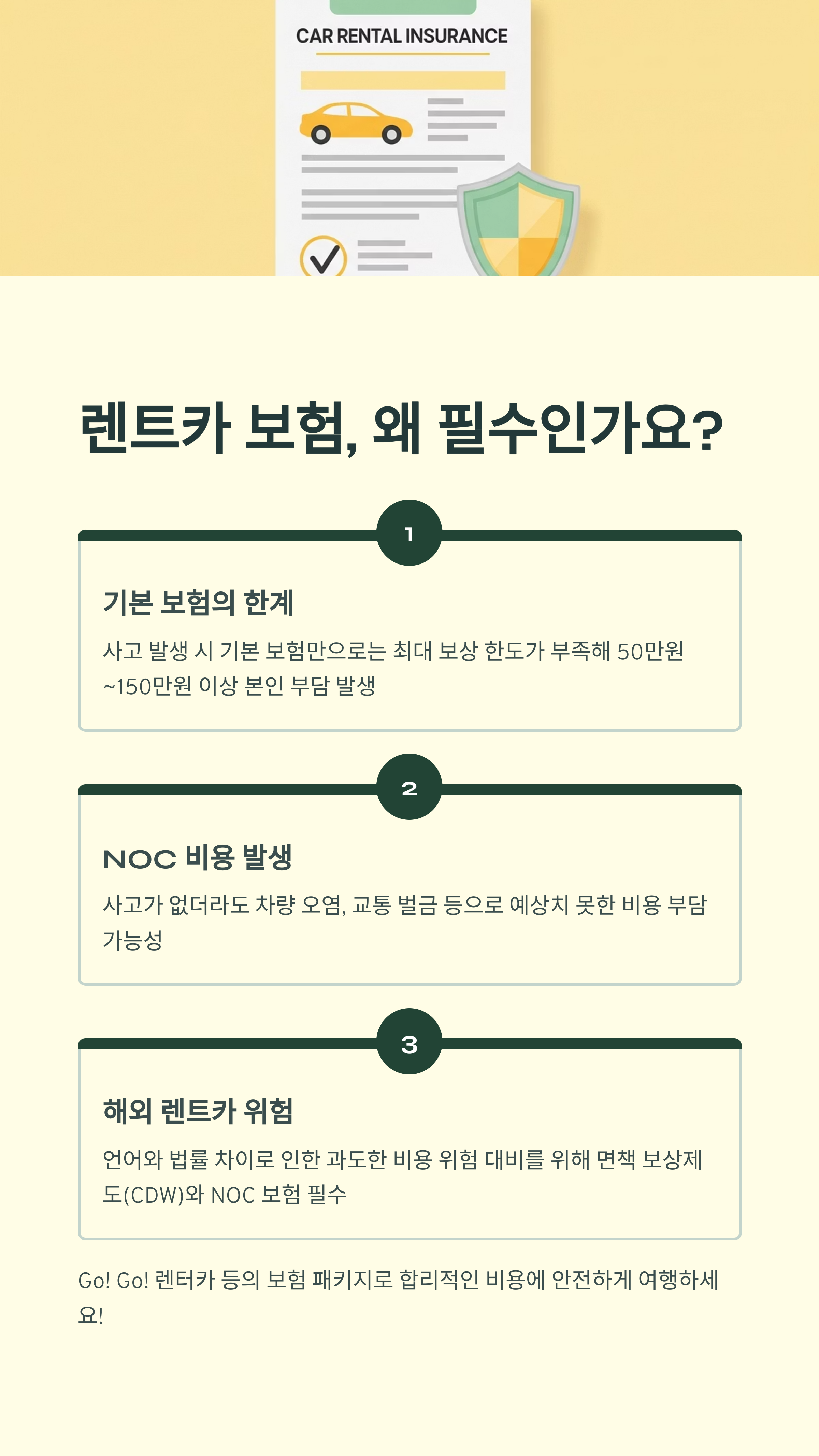 렌트카 보험, 왜 필수인가요?