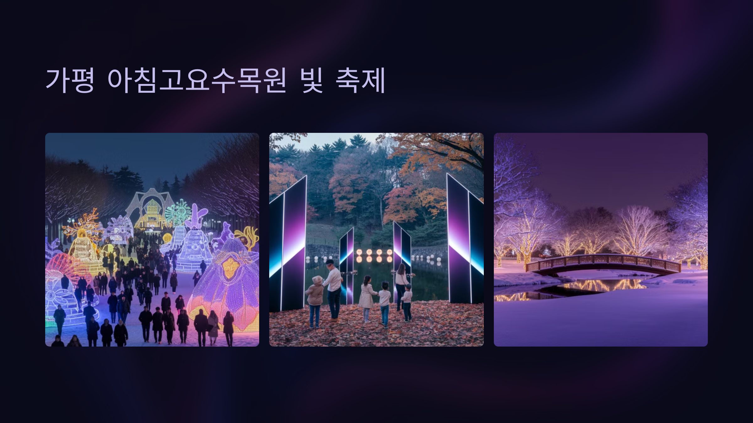 가평 아침고요수목원 빛 축제