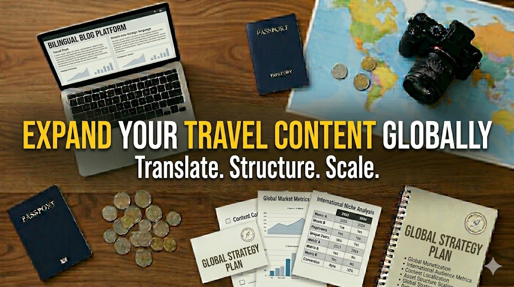 여행 콘텐츠를 글로벌 시장으로 확장하는 전략 관련 이미지