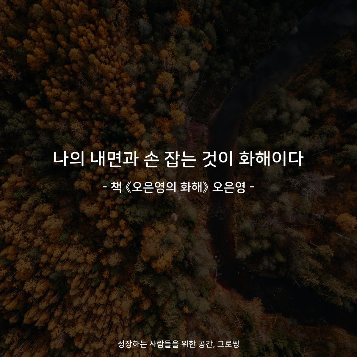 나의 내면과 손 잡는 것이 화해이다