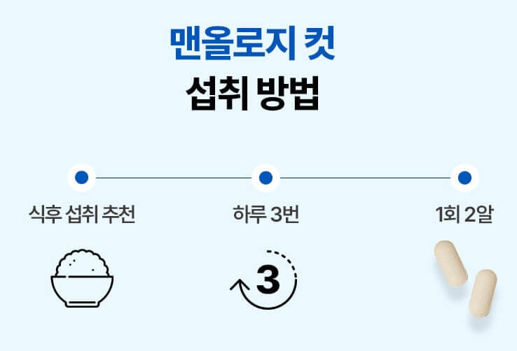 맨올로지 컷 섭취방법