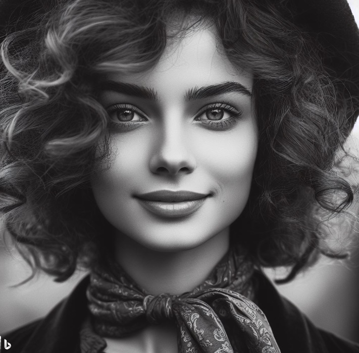 자신의 감정을 보여주는 여성의 모습(made by Bing)