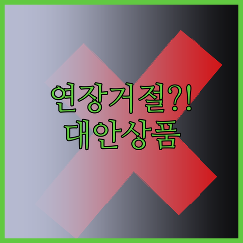 마이너스통장 연장 거절 사유 코드 확..