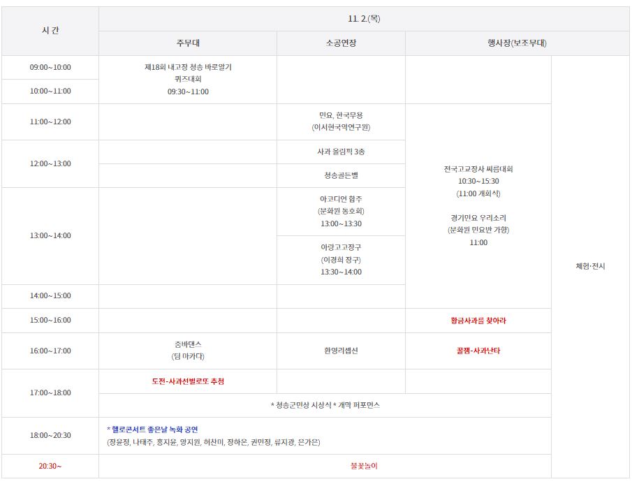 2024 청송사과축제: 청송사과축제 일정 확인하기 