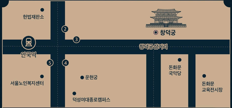 창덕궁 삼거리 약도