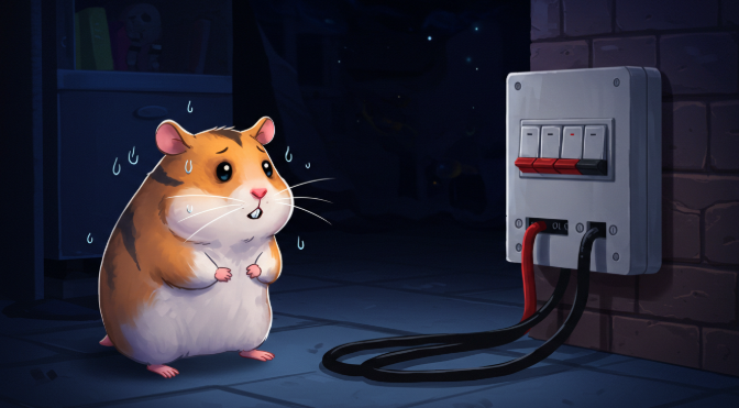 분전반 내려간 햄스터