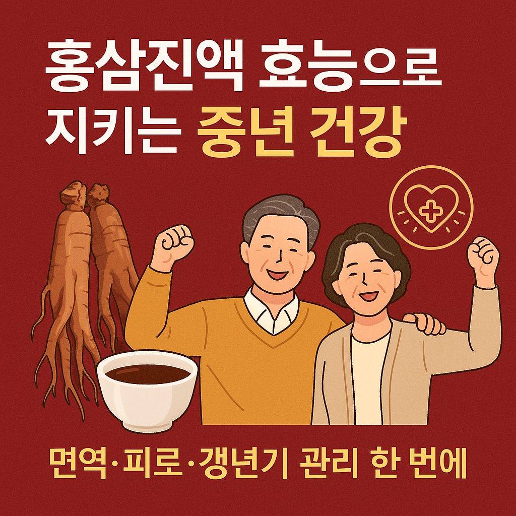 홍삼진액 효능으로 보는 중년 건강관리 비법