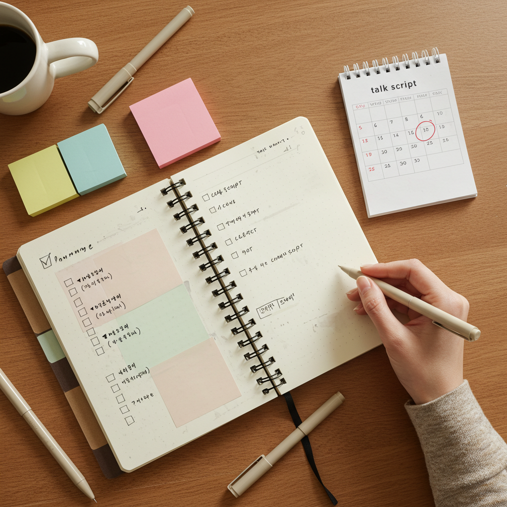 사전조사&middot;정보정리&middot;말 스크립트